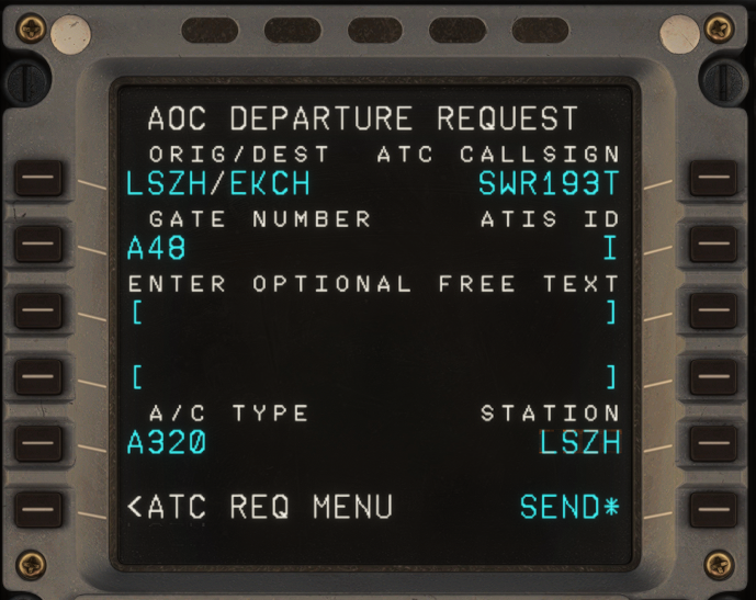 AOC DEPARTURE REQUEST