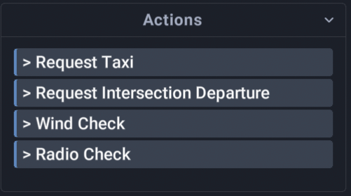 The Actions area